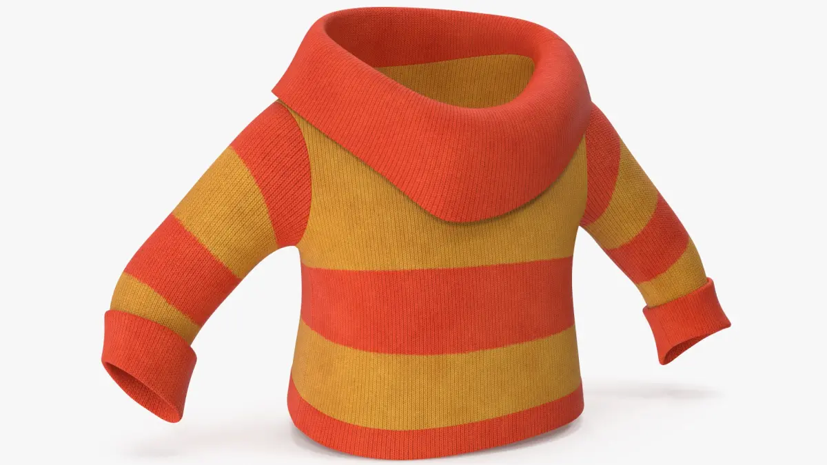 Cartoon Sweater Orange 3D model