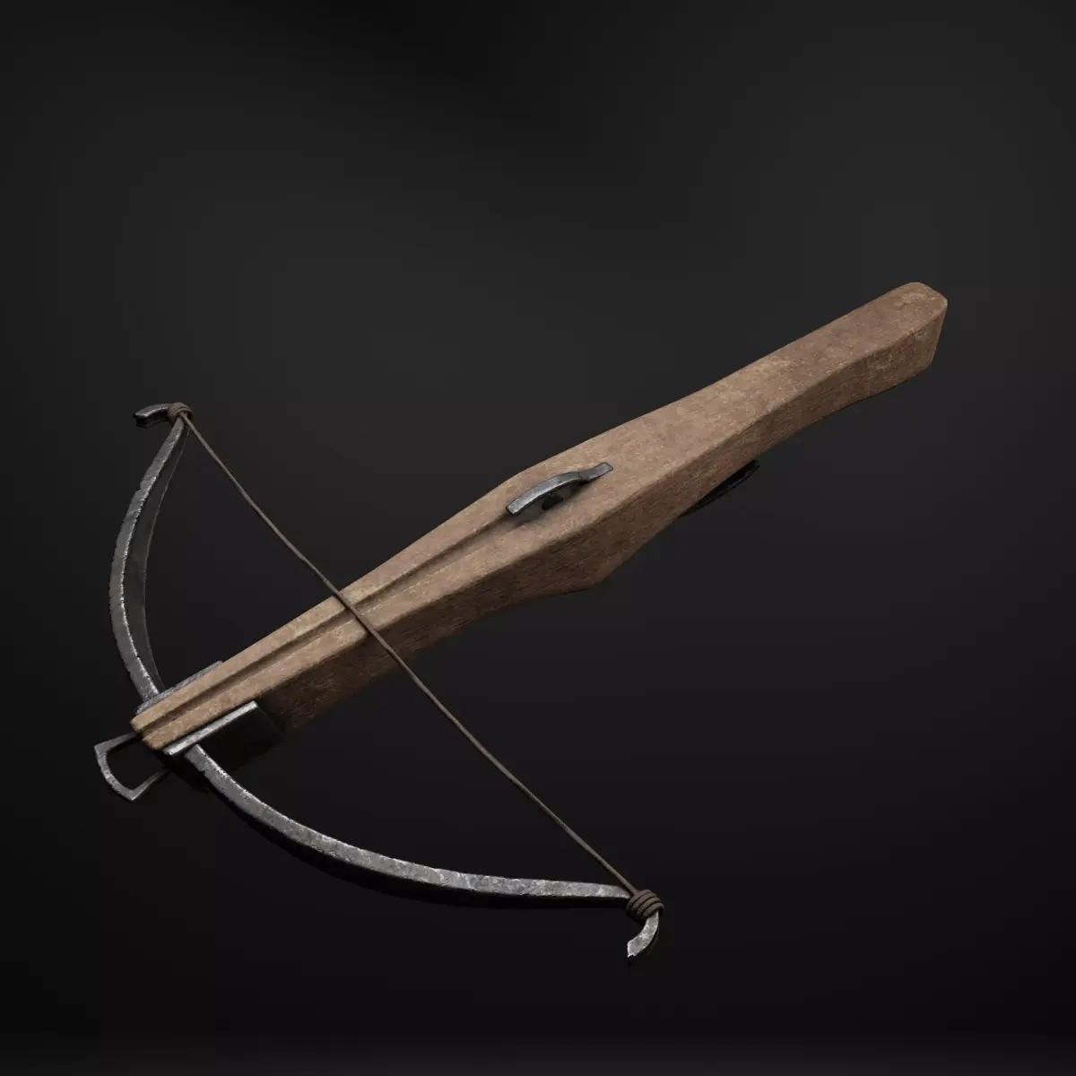 Medieval Crossbow Low-poly 3D model