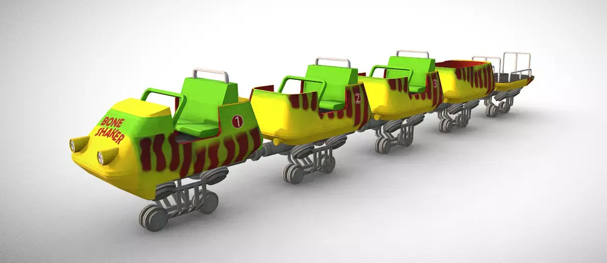Jurassic Park Bone Shaker Train 3D model