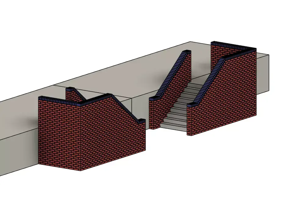 Model Railway Platform Access Steps V3 3D print model