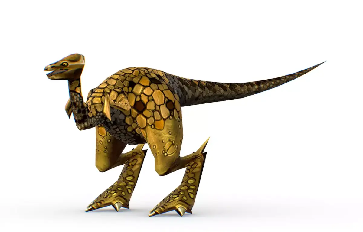 Low Poly Cartoon Creature Dino Tava Low-poly 3D model