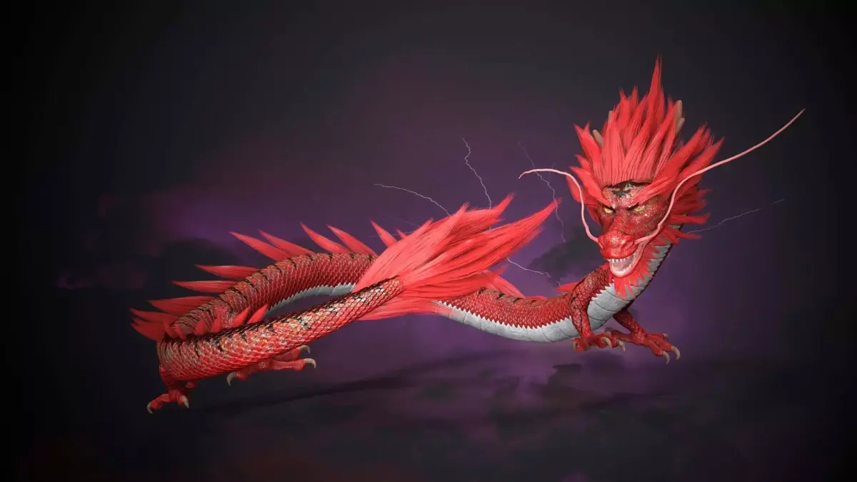 Chinese dragon loong Low-poly 3D model order