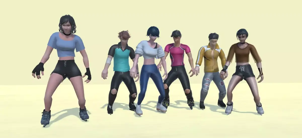 Ice Skater Actions SA 3D model