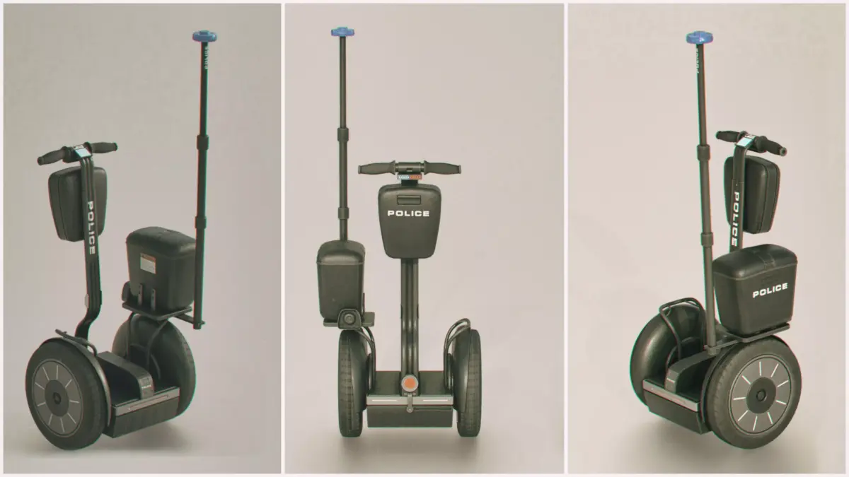 Segway police Low-poly 3D model