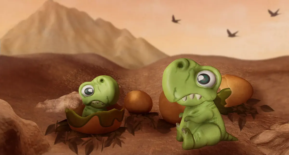 Baby Dinosaur Model for the vr-animals challenge Low-poly 3D model