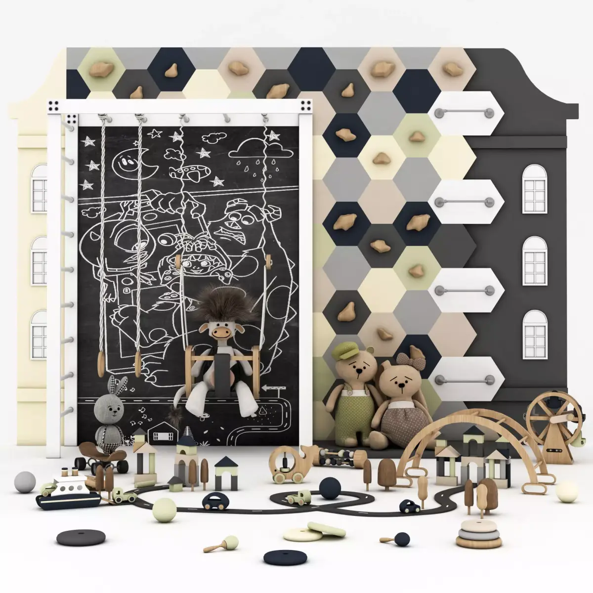 toys and furniture set  Low-poly 3D model buy