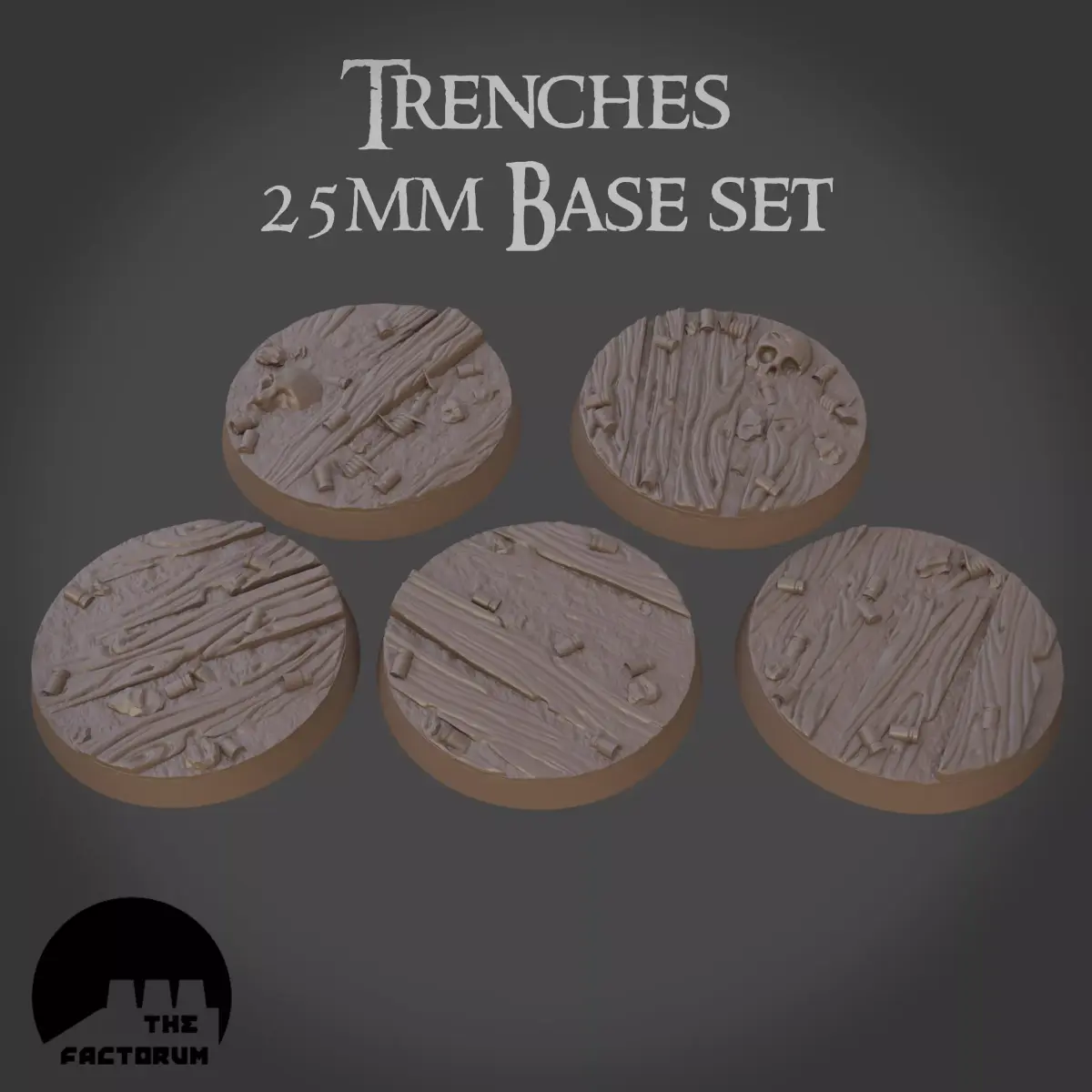 25mm trench base set Pre-supported 3D print model purchase