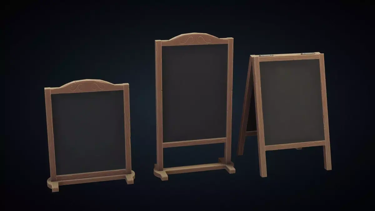 Restaurant Signs - Stylized Kitchen Pack - Part 7 Low-poly 3D model