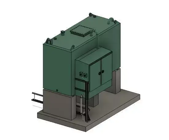 Model Railway 4500L Oil Tank and Base 3D print model