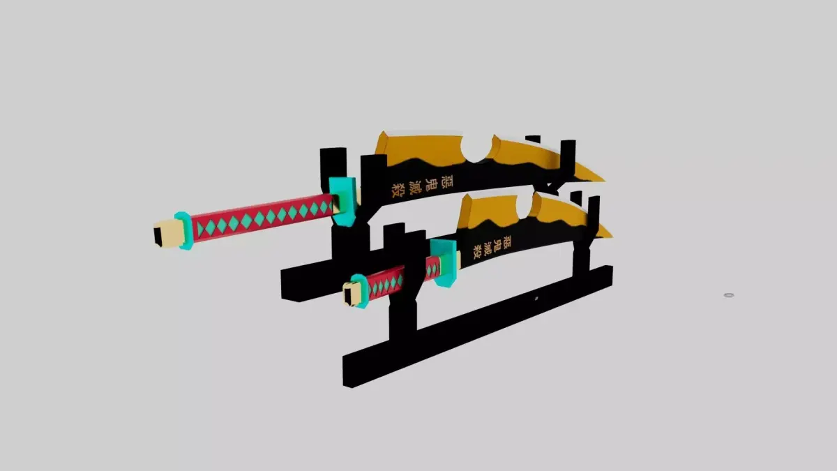 TENGEN BLADE FROM DEMON SLAYER Low-poly 3D model
