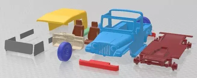 Mahindra Thar 2010 Printable Car 3D print model