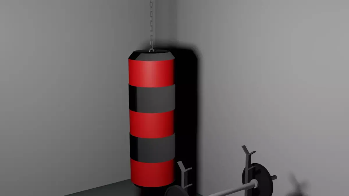 Boxing bag Low-poly 3D model purchase