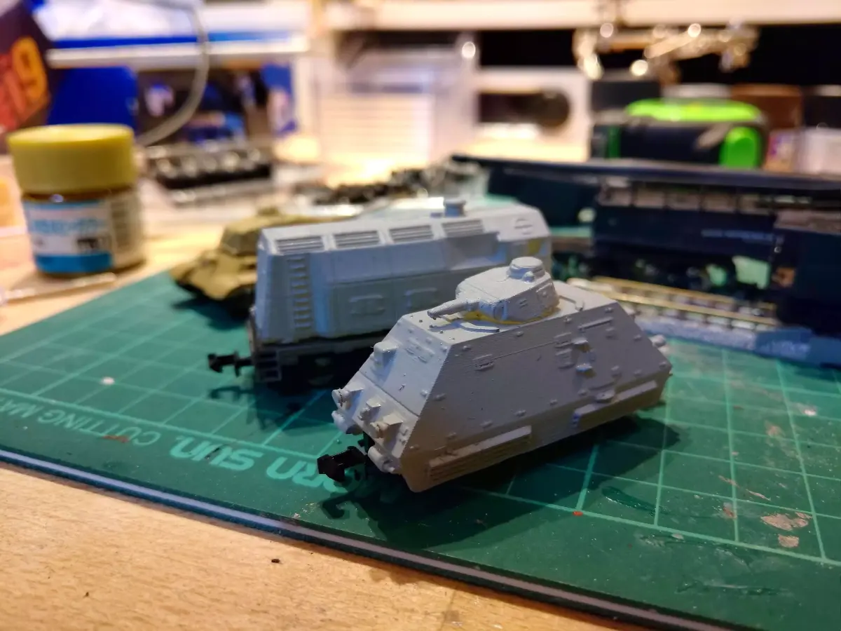 ARTILLERIEWAGEN NSize Armored train 3D print model