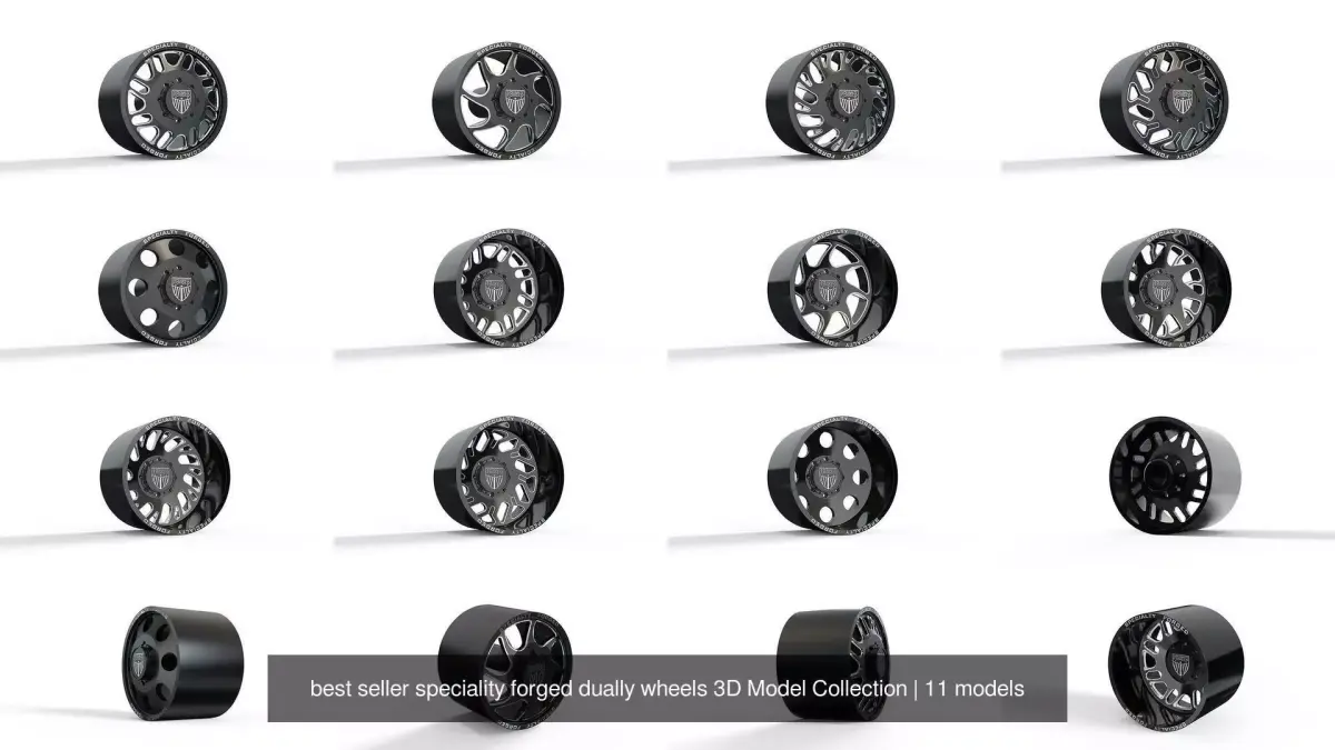 best seller speciality forged dually wheels 3D Model Collection 3D Model Pack