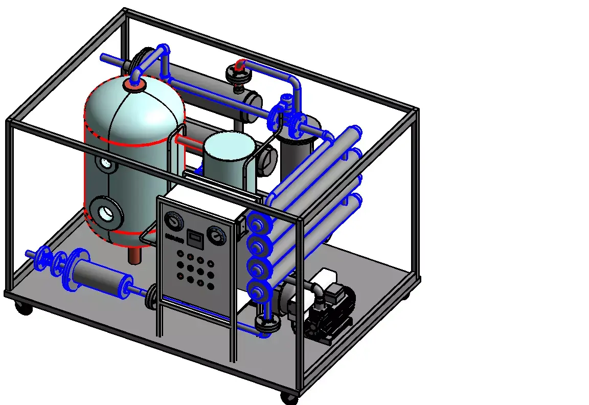 ZJCQ-4 Turbine Oil Purification Assembly 3D model