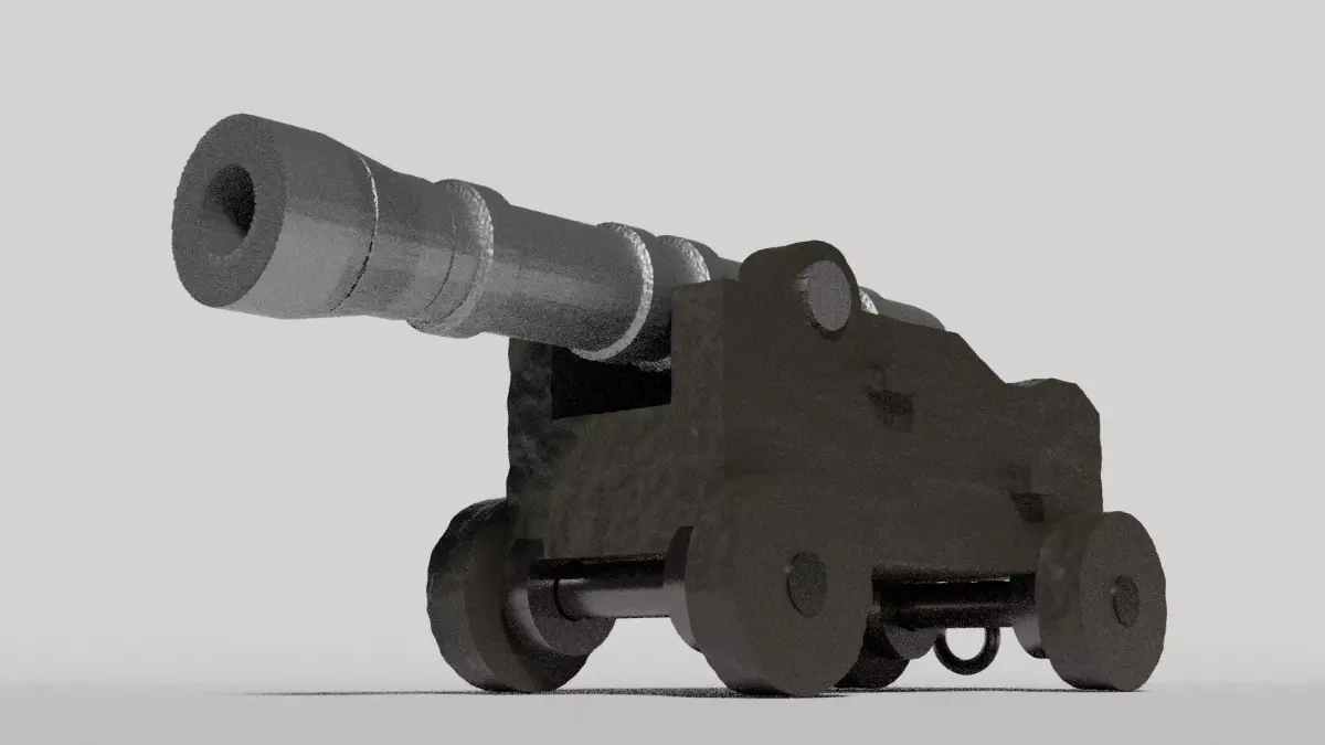 Ship cannon 3D model
