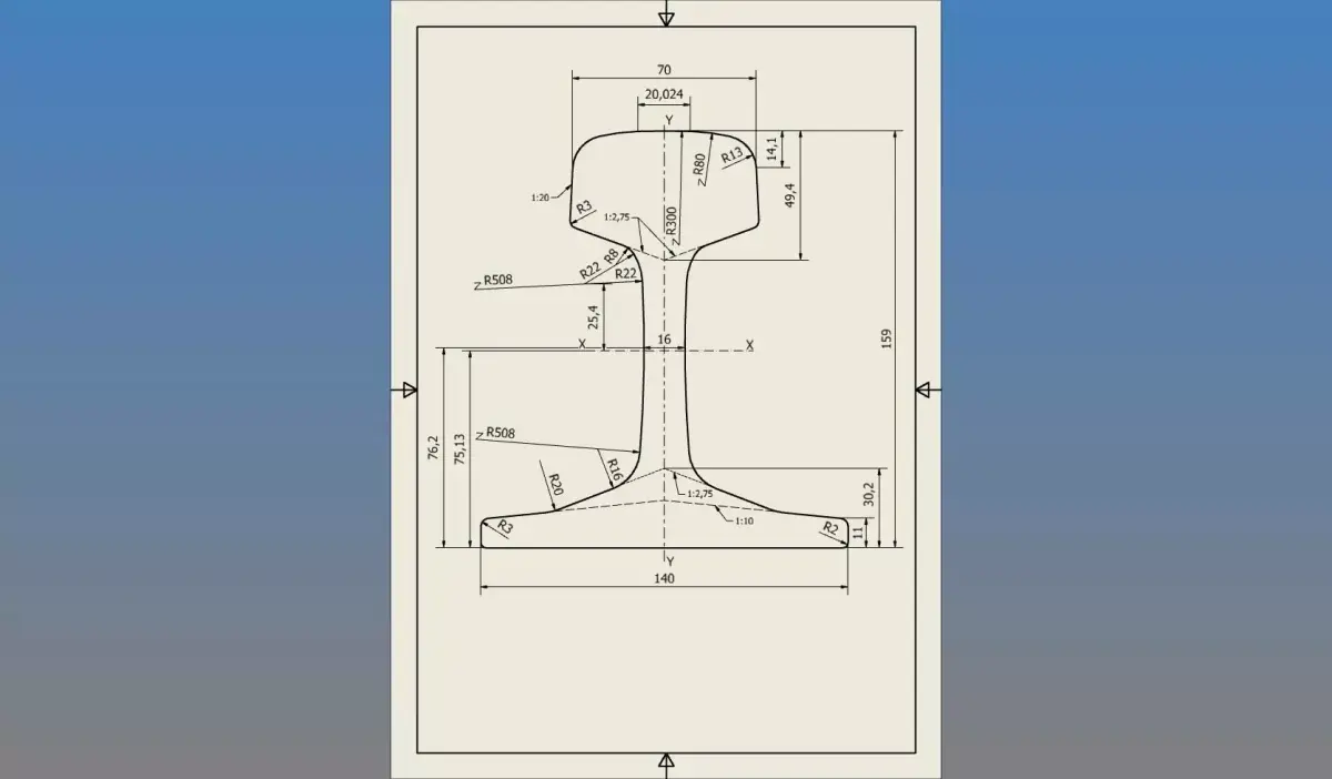 Vignol UIC 54 E1 3D model