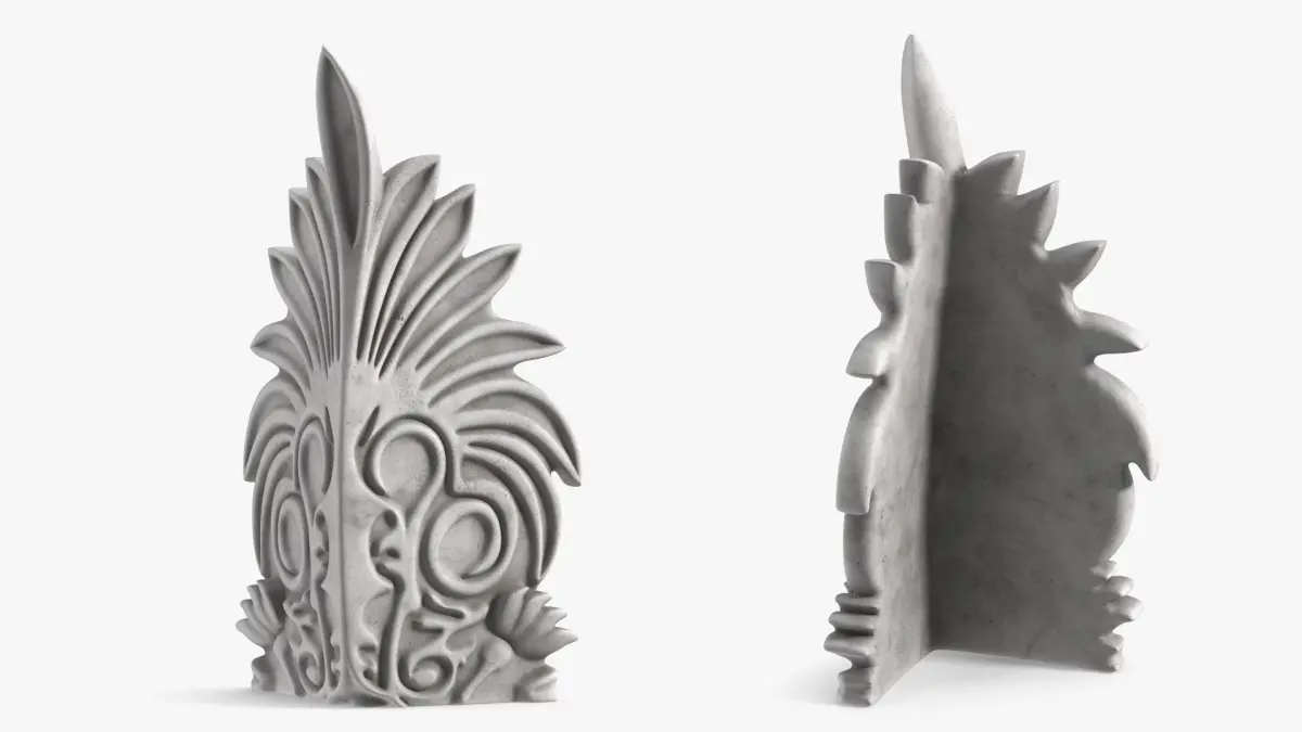 Classical Architectural Corner Acanthus Ornament 3D model