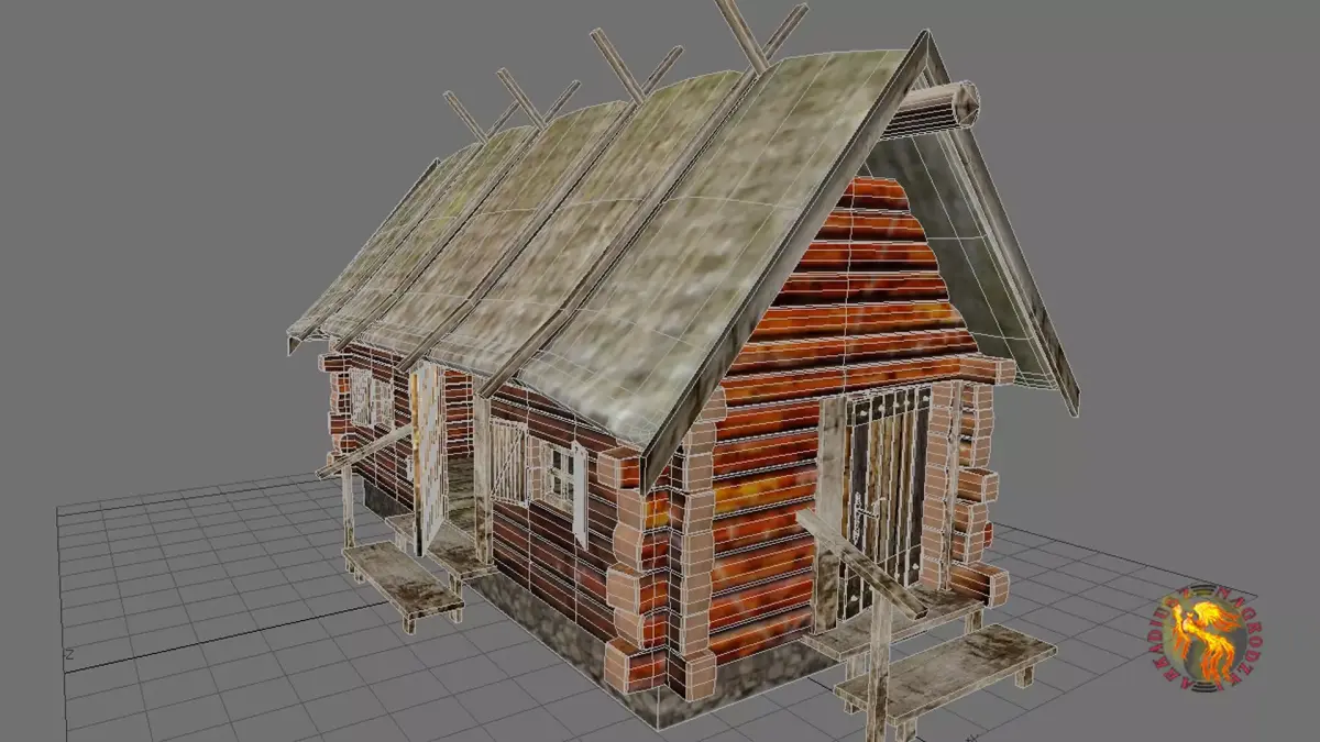 country cottage1 lwo Low-poly 3D model