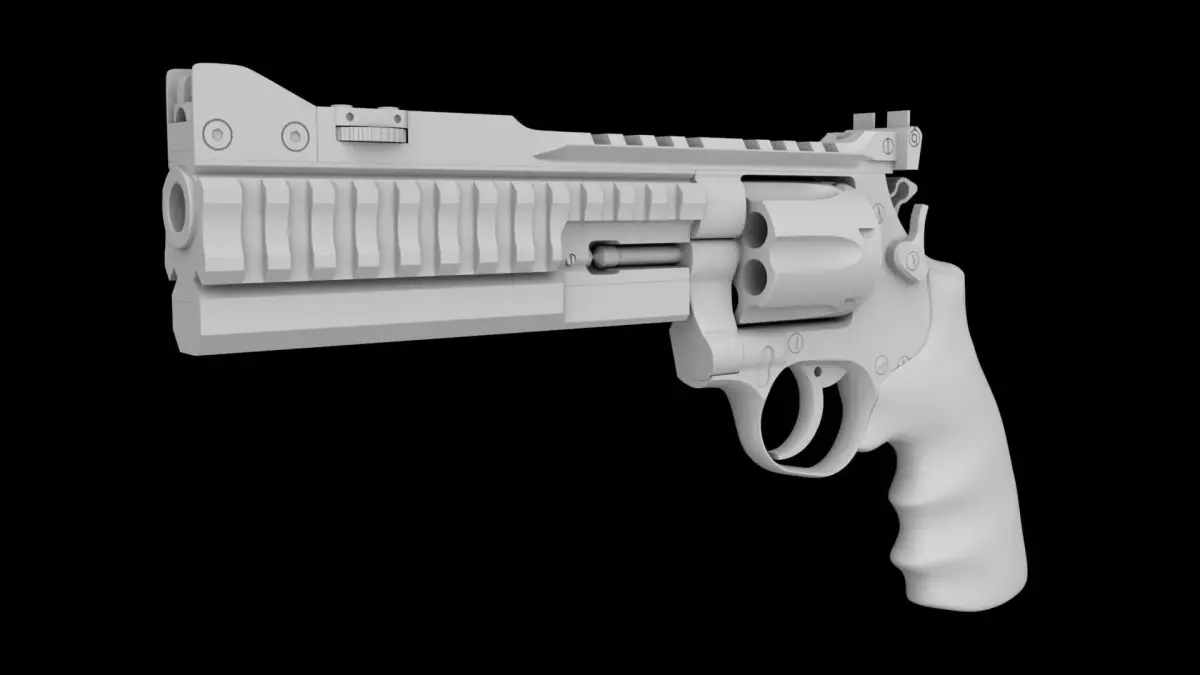 Nighthawk Korth Revolver 3D model
