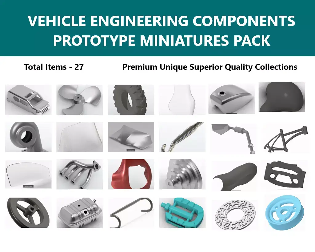 VEHICLE ENGINEERING COMPONENTS PROTOTYPE MINIATURES PACK