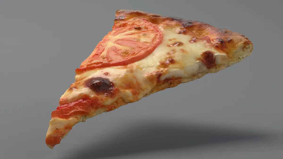 Realistic Pizza Piece 1 3D model