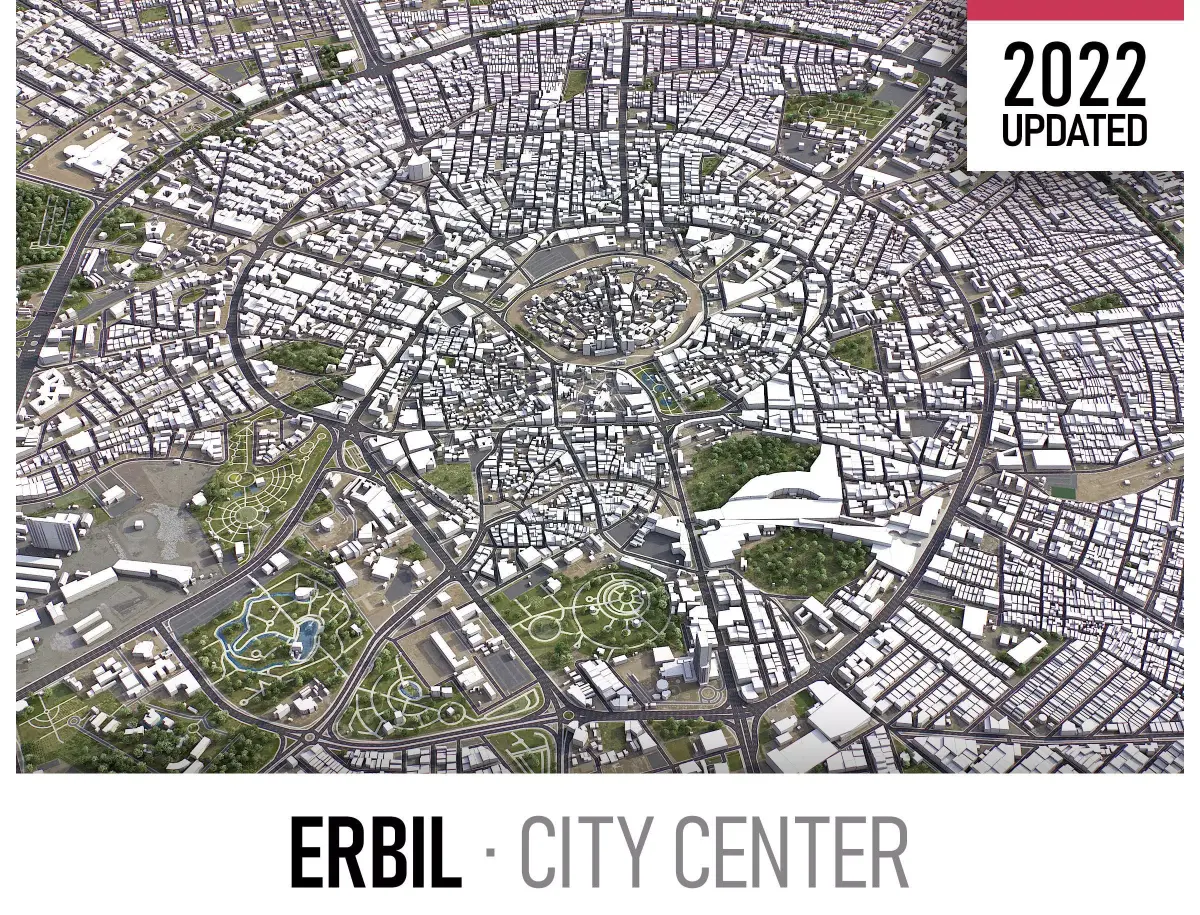 Erbil - 3D City Low-poly 3D model