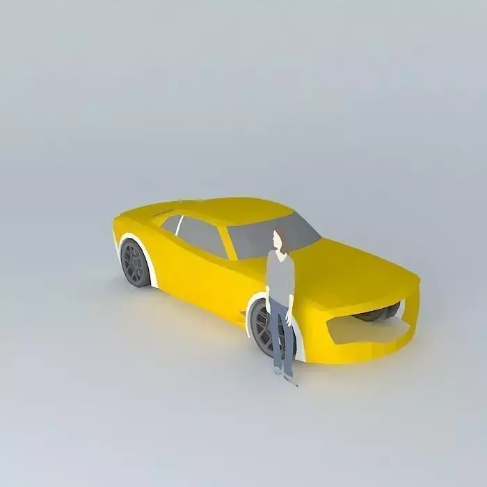 Muscle car template Free 3D model