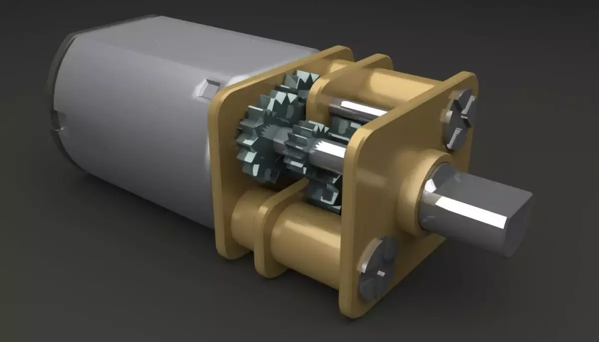 Electric motor with reducer 3D model