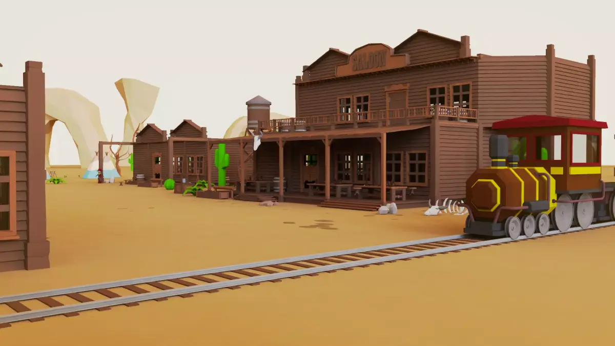 Western Pack - 102 Assets Low-poly 3D model