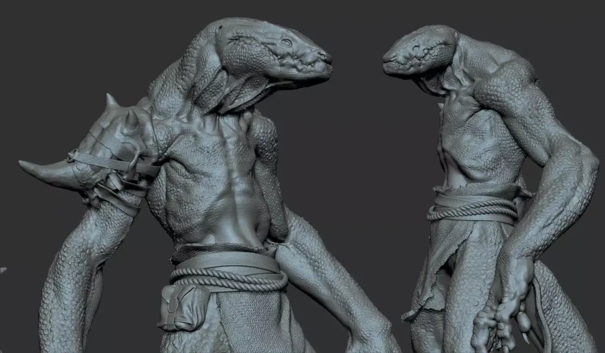 Lizardman - Presupported 3D model
