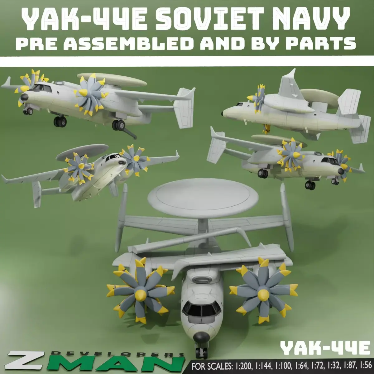 Yakovlav YAK 44E AEW A 3D print model