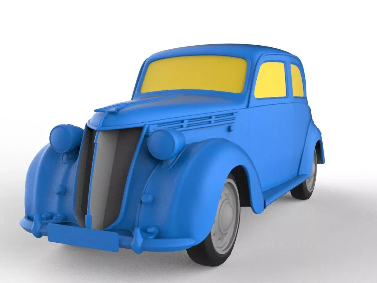 Fiat 1100 1949 Classic Car 3D print model