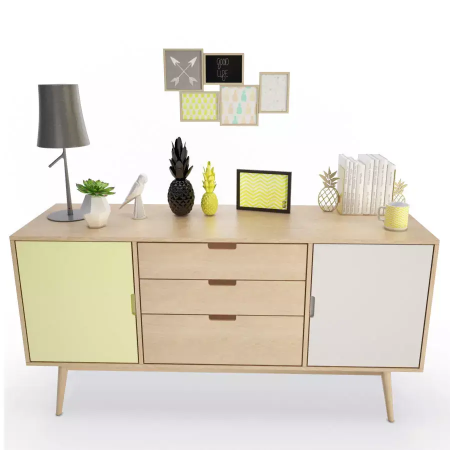Summer Furniture Dresser 3D model