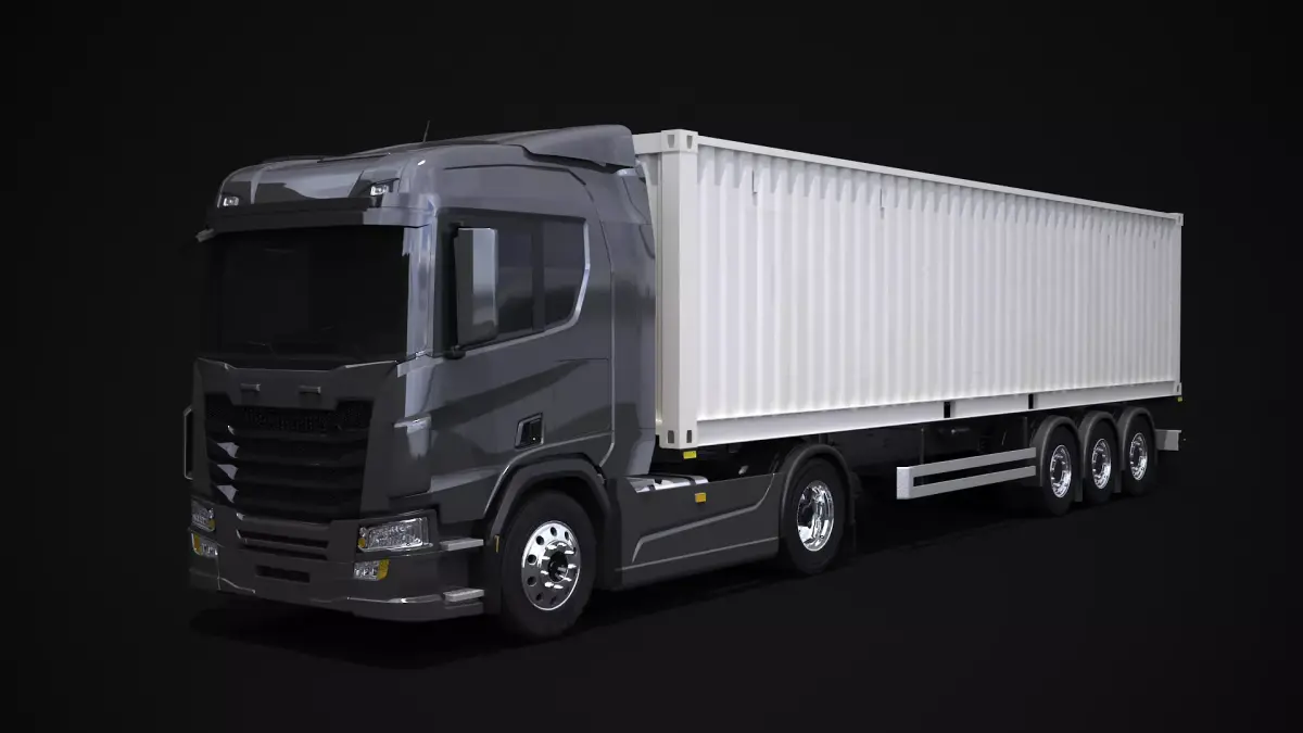Generic Container Trailer 3D model