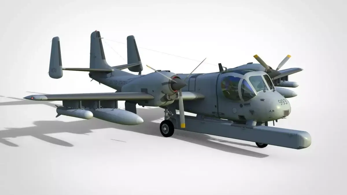 Grumman OV-1D Mohawk 3D model