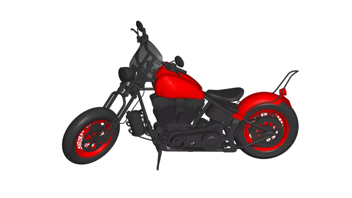 Bobber custom motorcycle 3D model purchase