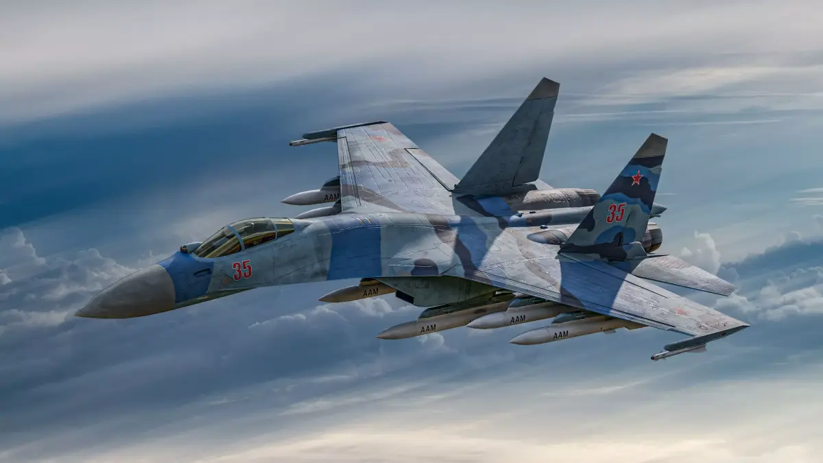  Su-35 Flanker-E Low-poly 3D model