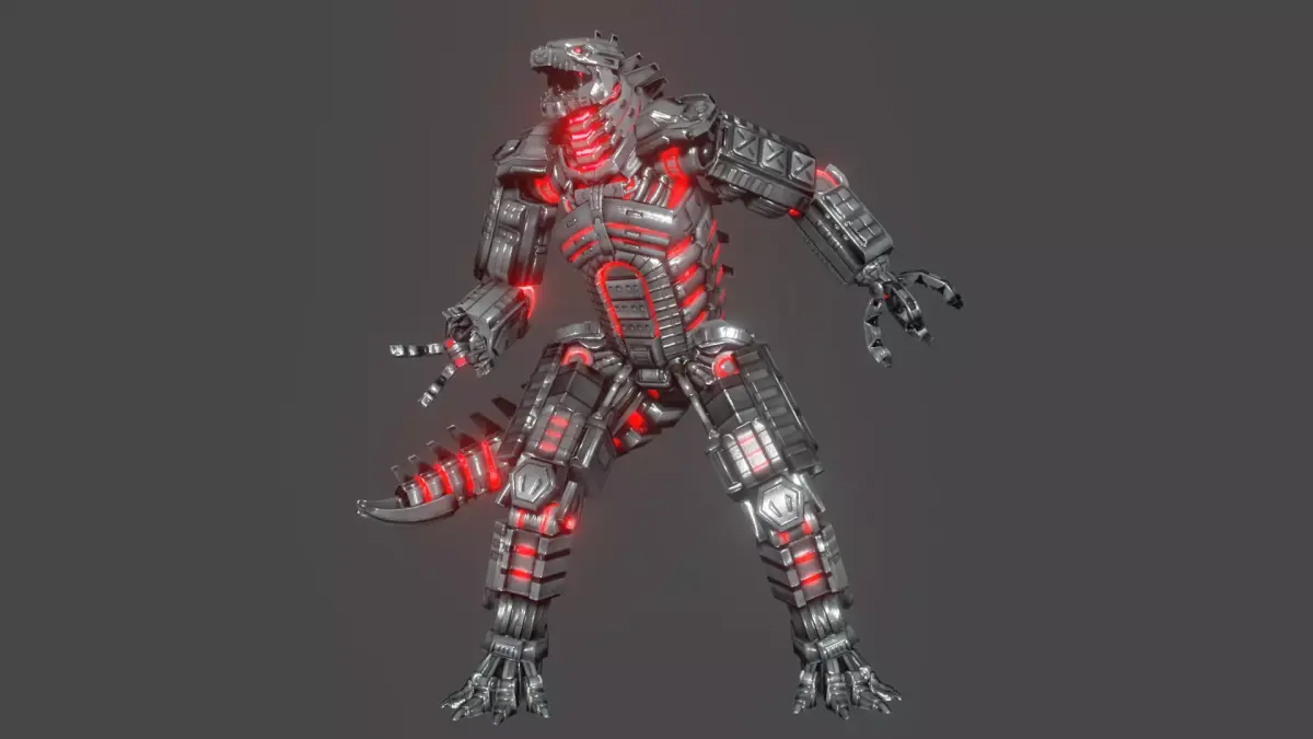 MechaGodzilla Low-poly 3D model
