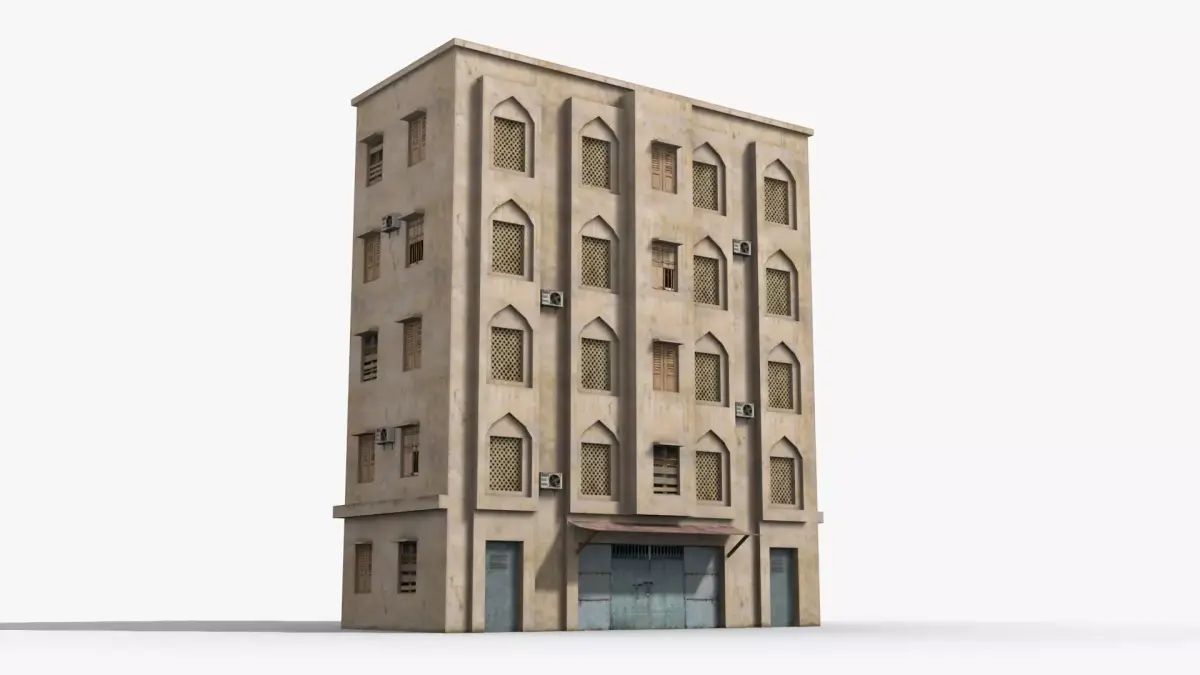  Arab Middle East Building x24 Low-poly 3D model