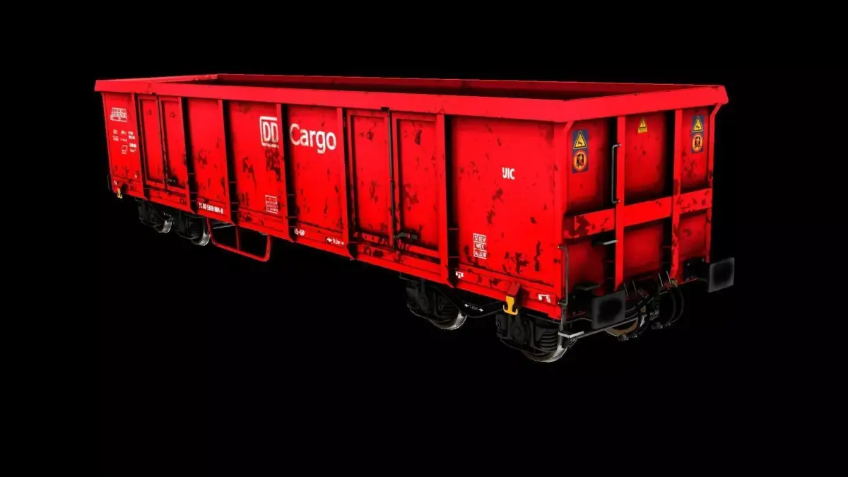 Offener Eisenbahn Gueterwagen 3D model