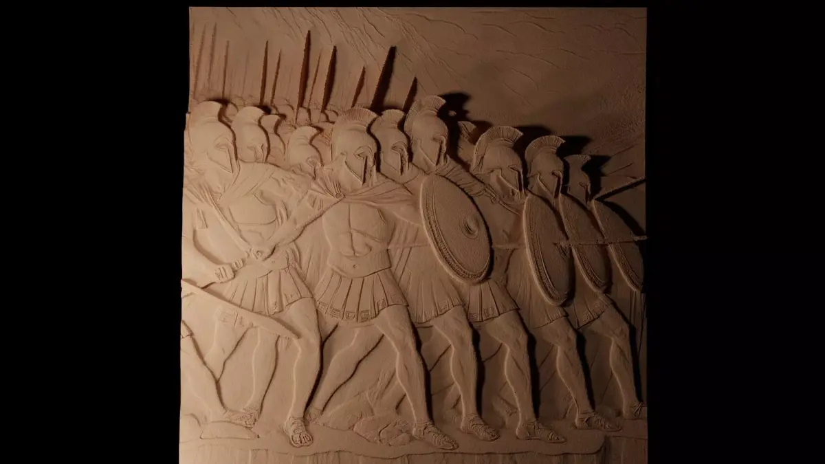 Army Marching CNC 3d Print High Relief Sand Casting 3D print model
