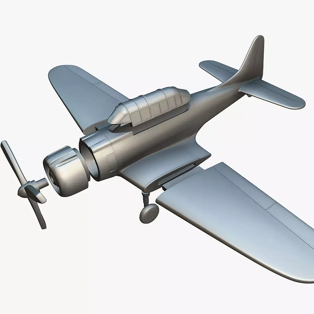 Douglas SBD Dauntless - 3D Printable Model 3D print model