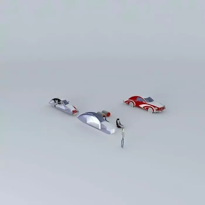 Retrofuturistic Concept Car Free 3D model