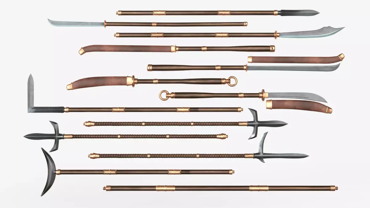 Japanese Spears Collections Brown 3D model
