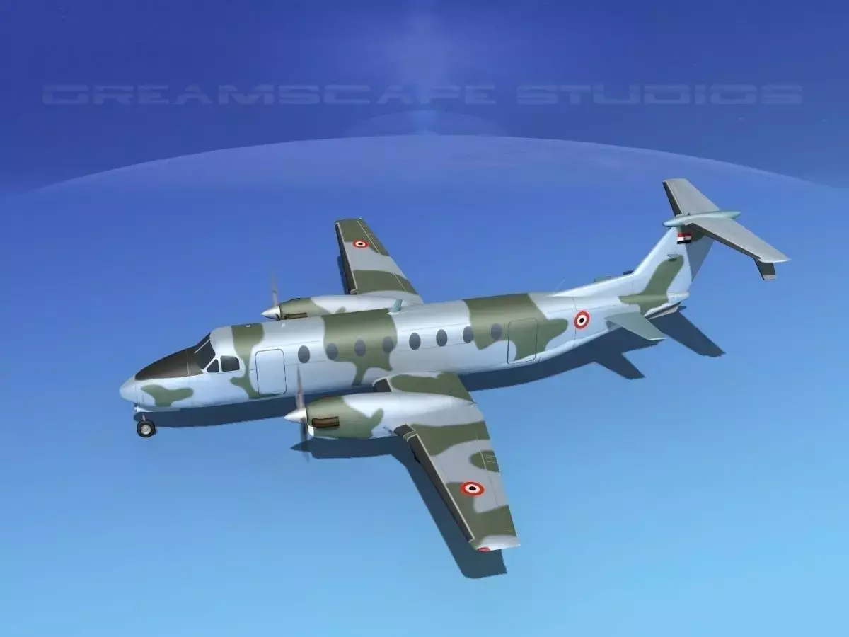 Beechcraft C-12J Huron EAF 3D model