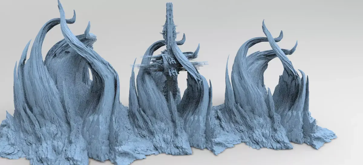Spiral Mountain Structures  3D model