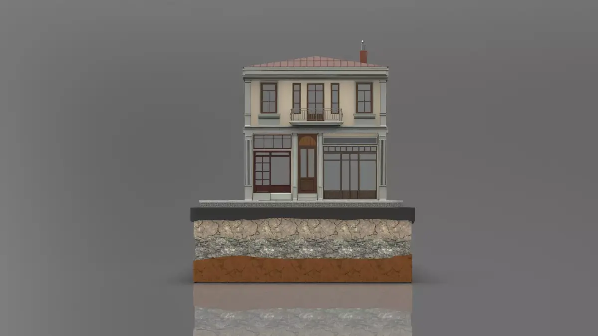 Old Istanbul City Building 012 3D model