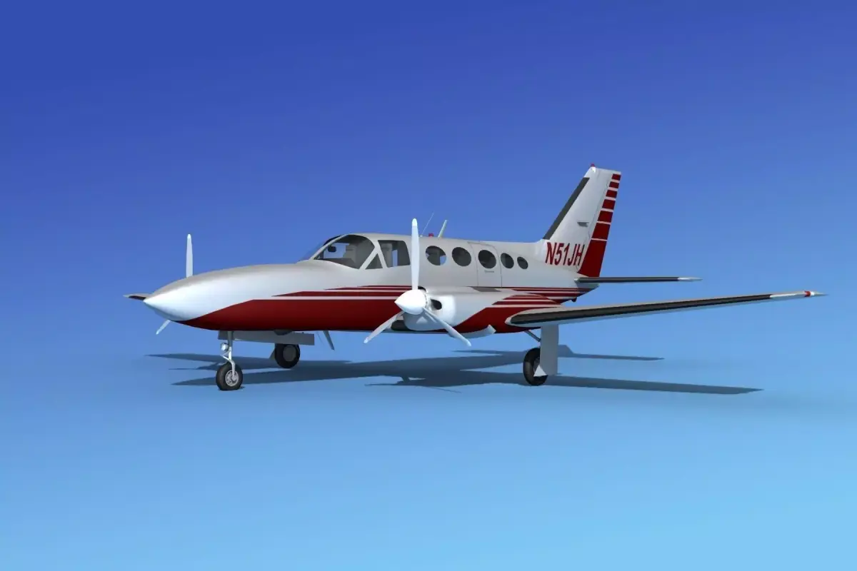 Cessna 414A Chancellor V10 3D model