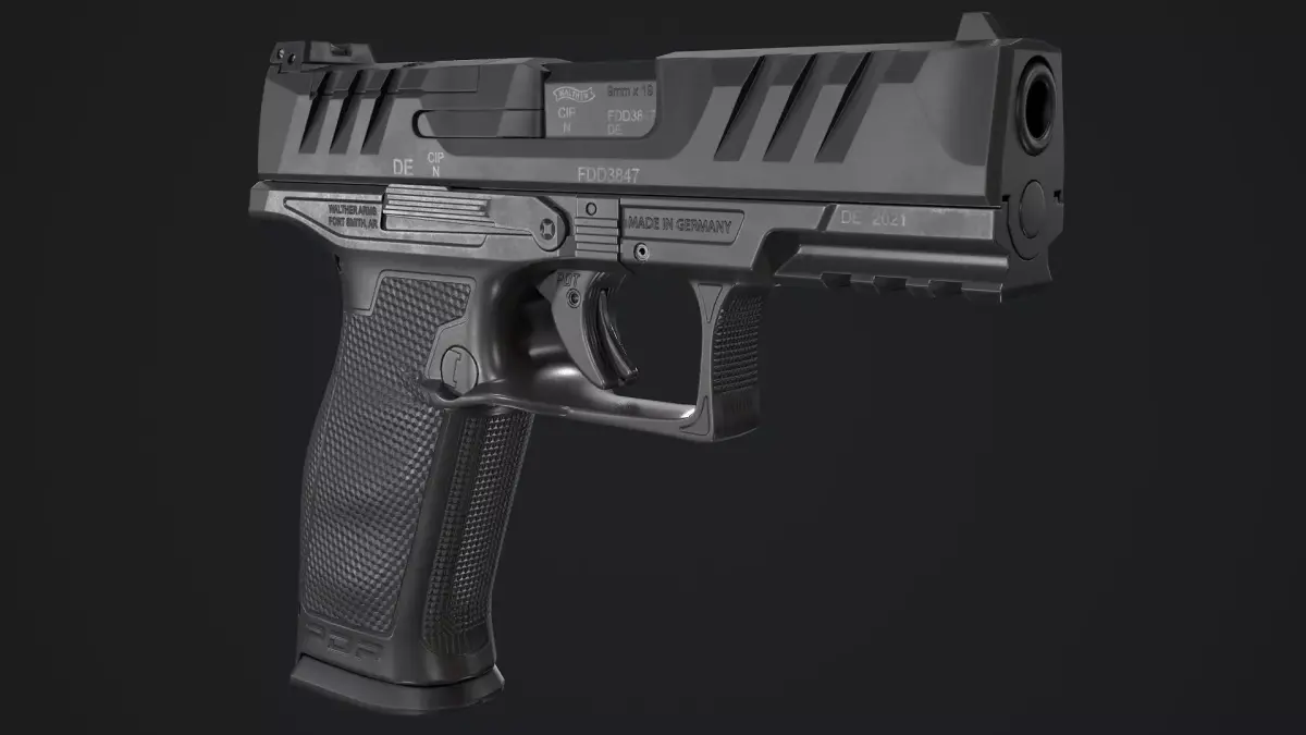 Walther PDP Full-Size Low-poly 3D model